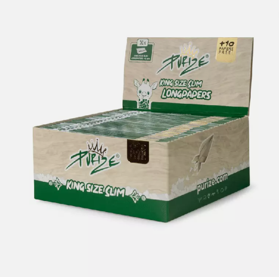 PURIZE® King Size Slim Papers 42 Blättchen - 10/25/50 Hefte