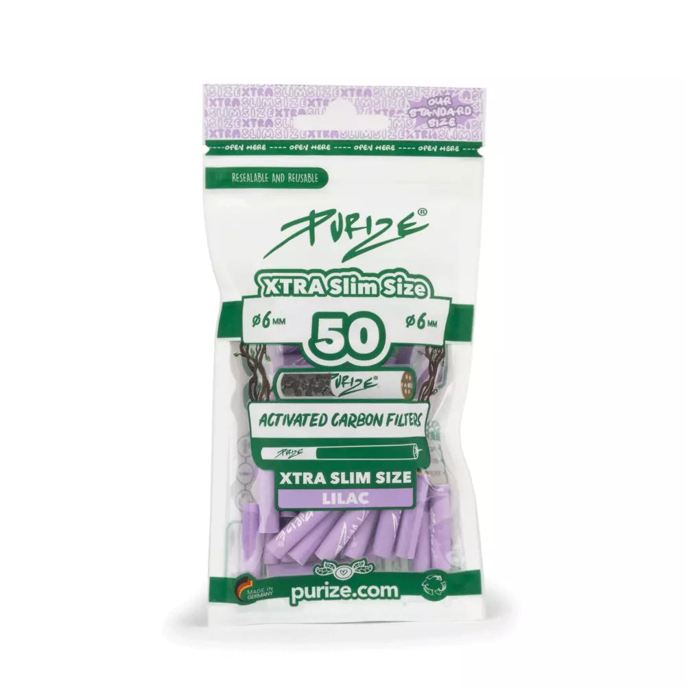 PURIZE® 50 Xtra Slim Size Aktivkohlefilter Ø6mm