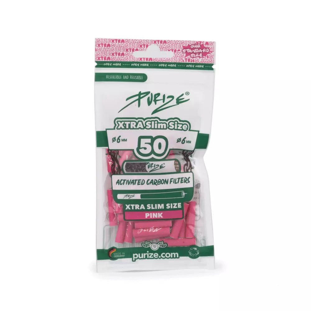 PURIZE® 50 Xtra Slim Size Aktivkohlefilter Ø6mm