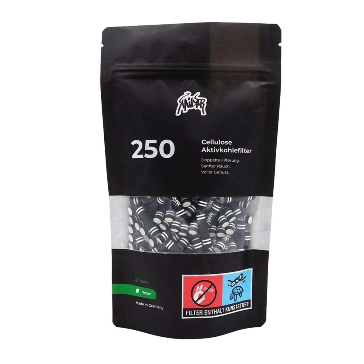 KAILAR 250 Cellulose Aktivkohlefilter Slim Ø6mm