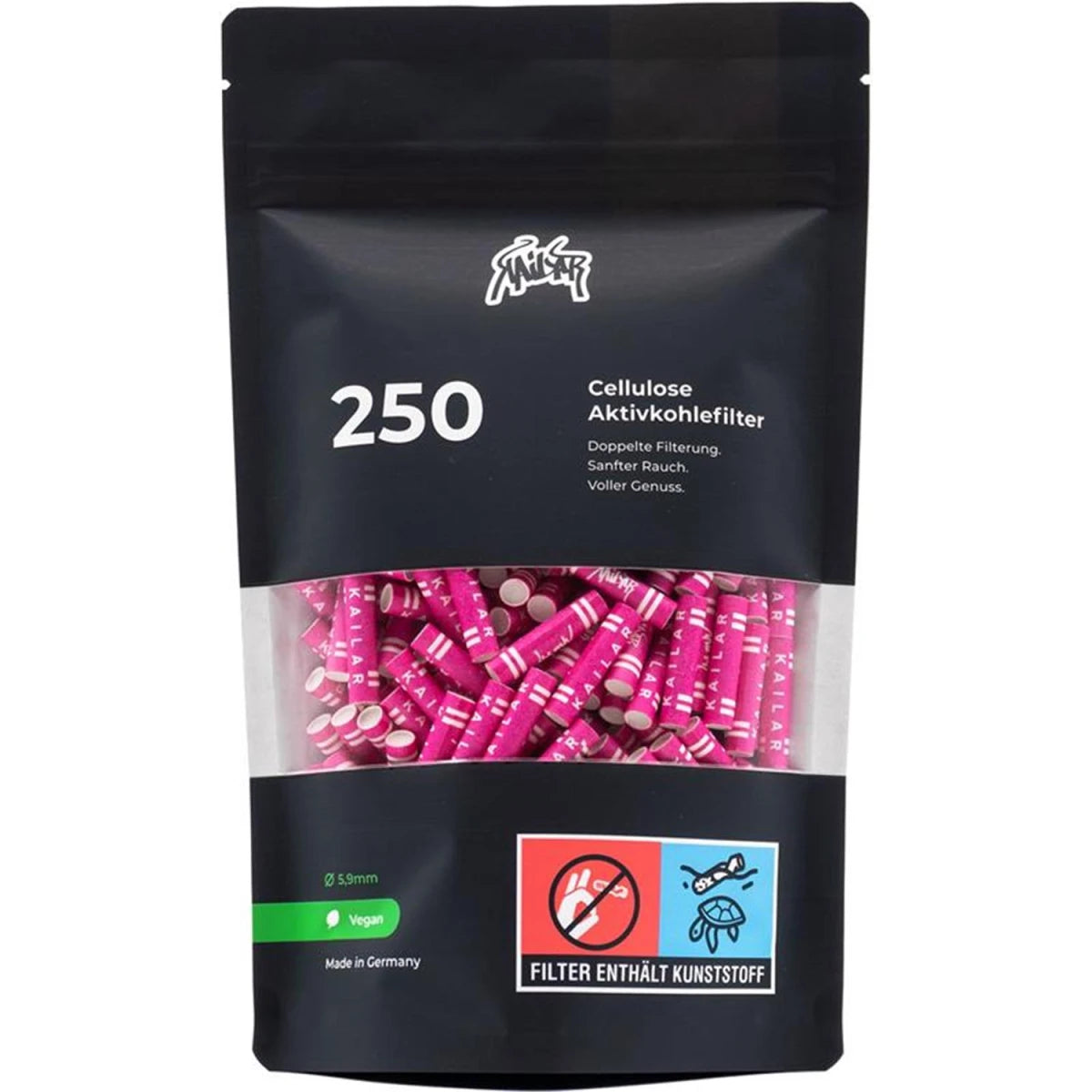 KAILAR 250 Cellulose Aktivkohlefilter Slim Ø6mm