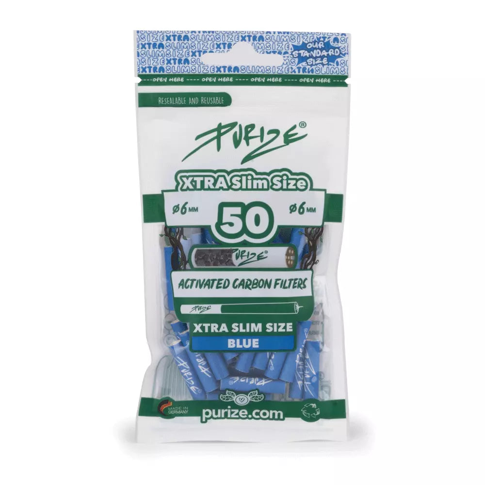 PURIZE® 50 Xtra Slim Size Aktivkohlefilter Ø6mm