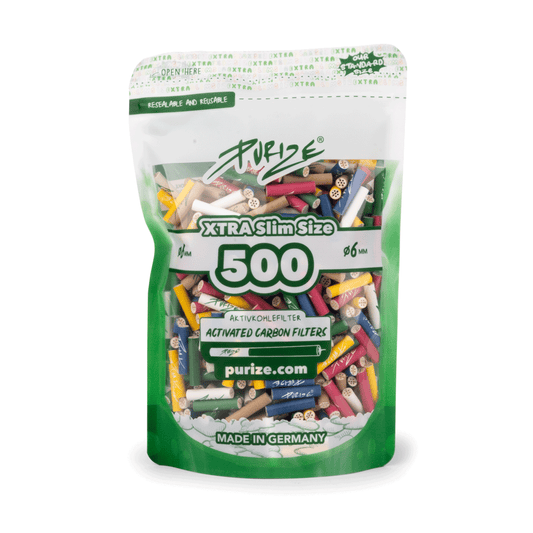 PURIZE® DOYPACK 500 Xtra Slim Size Aktivkohlefilter Ø6mm