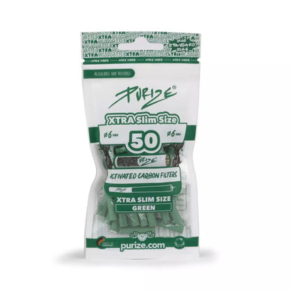 PURIZE® 50 Xtra Slim Size Aktivkohlefilter Ø6mm