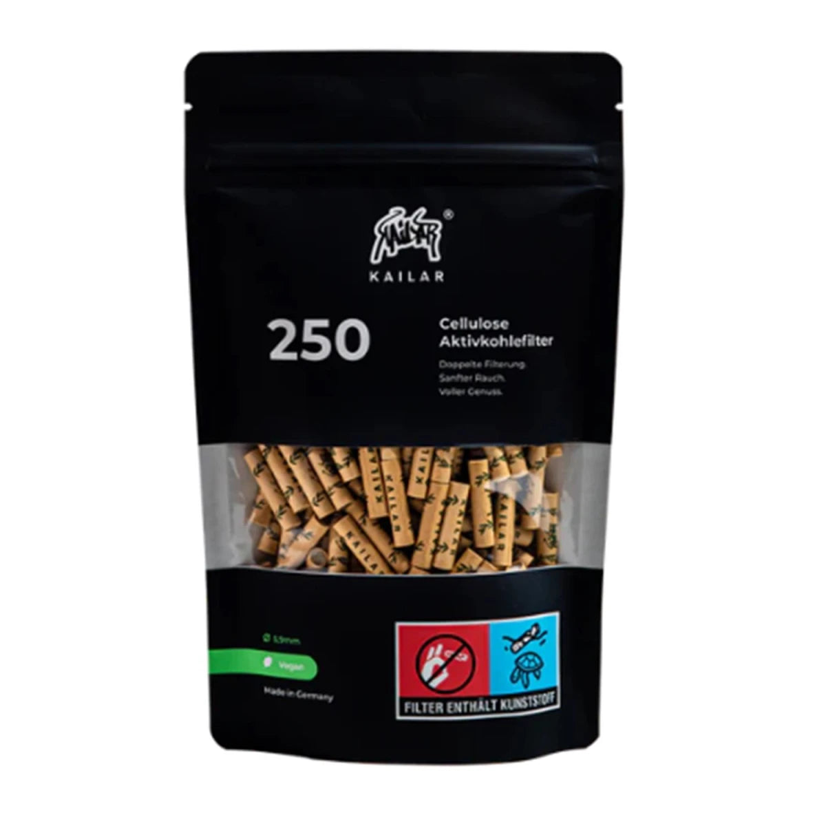 KAILAR 250 Cellulose Aktivkohlefilter Slim Ø6mm