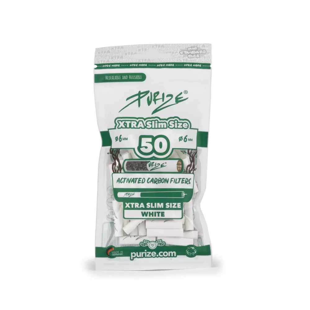 PURIZE® 50 Xtra Slim Size Aktivkohlefilter Ø6mm